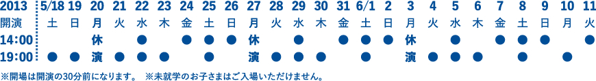 開演スケジュール